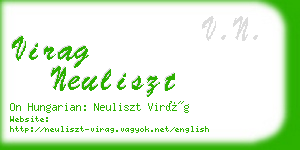 virag neuliszt business card